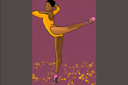 Illustration of a Dancing Ballerina